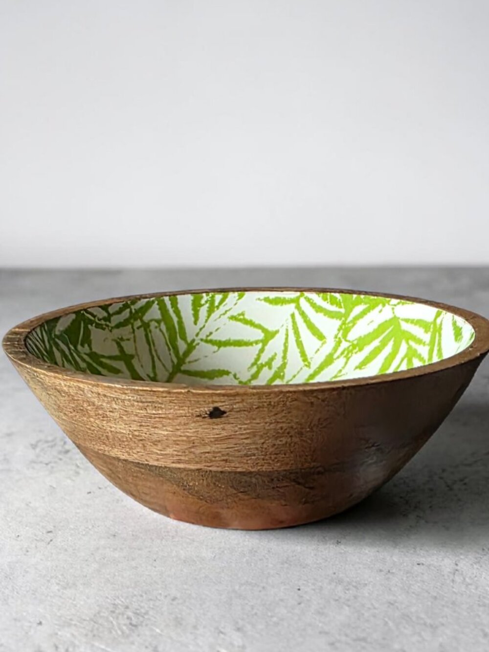 EUC TABLEAU (4X2.5") CORDON BLEU Mango Wood Bending Palms Small Serv Bowl